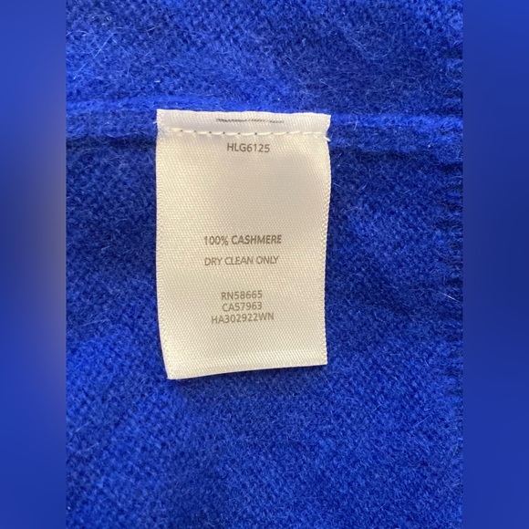 Halogen NWT Size 1X Cashmere Crewneck Sweater in Royal Blue - Picture 7 of 7